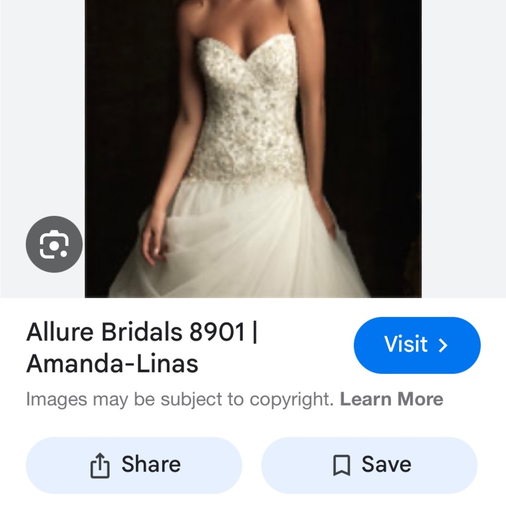 Allure Bridals Ivory Beaded Gown